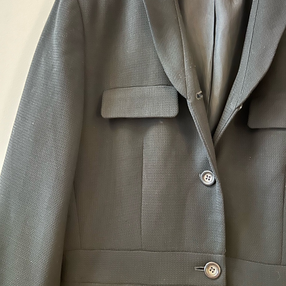 Vintage 90’s Ann Taylor Black 100% wool utility inspired lined blazer. EUC - Picture 3 of 14